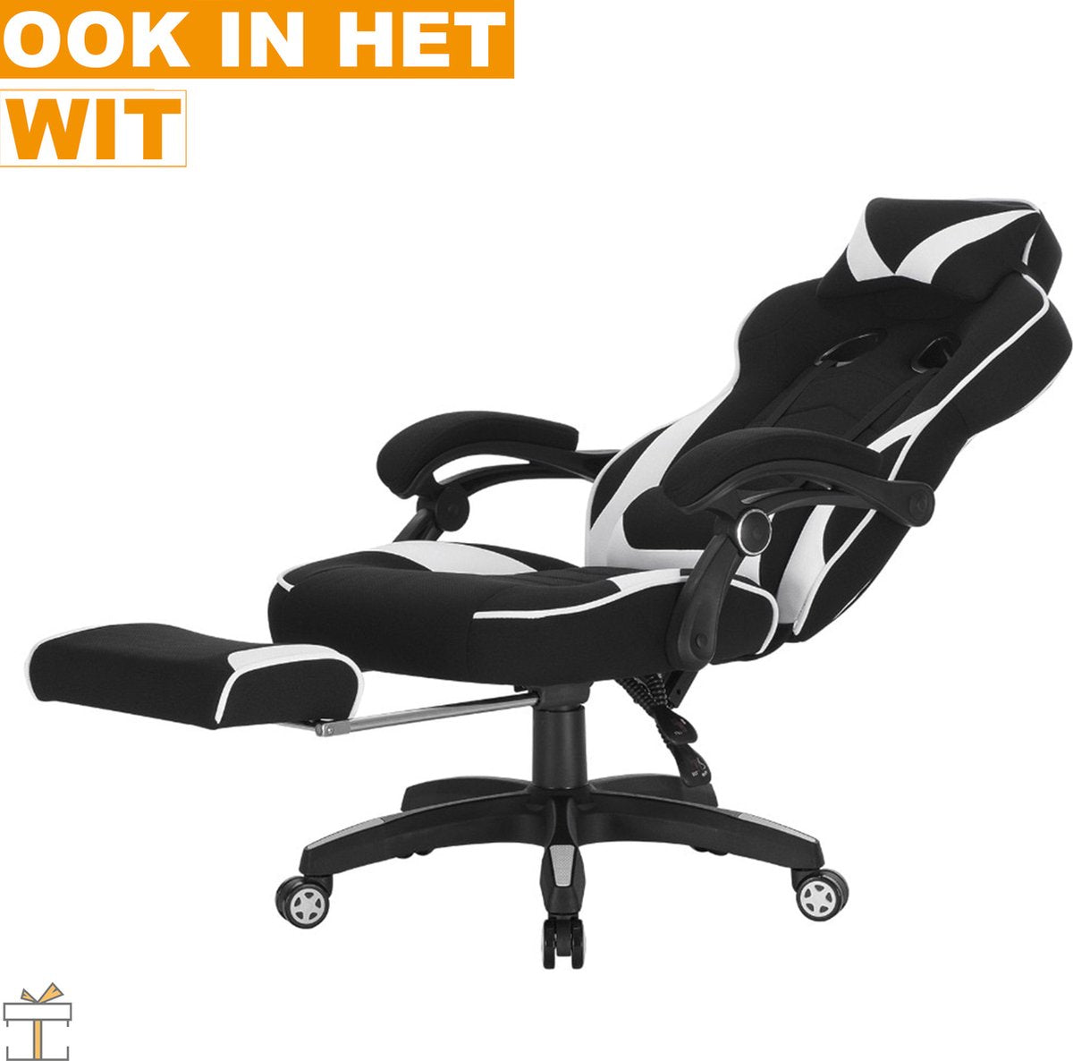Happyment Premium Gamestoel - Verstelbaar - Gaming stoel met voetsteun - Chair - Ergonomische bureaustoel - Black friday - Kerstcadeau