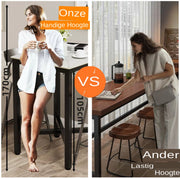 Nervio Bartafel - 70cm - Voor binnen - Keuken, woonkamer, restaurant - Marmer look - 4 personen - Glossy wit