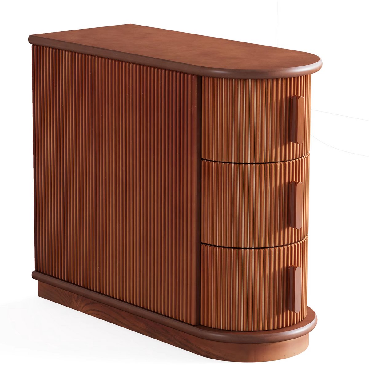 Vintage bijzettafel met lade - Bruin - Voor slaapkamer of woonkamer - Nachtkastje - Massief hout