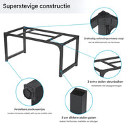 Bureau Livio - 80 × 160× 75 cm - Bruin - Computerbureau - Voor thuis of werk