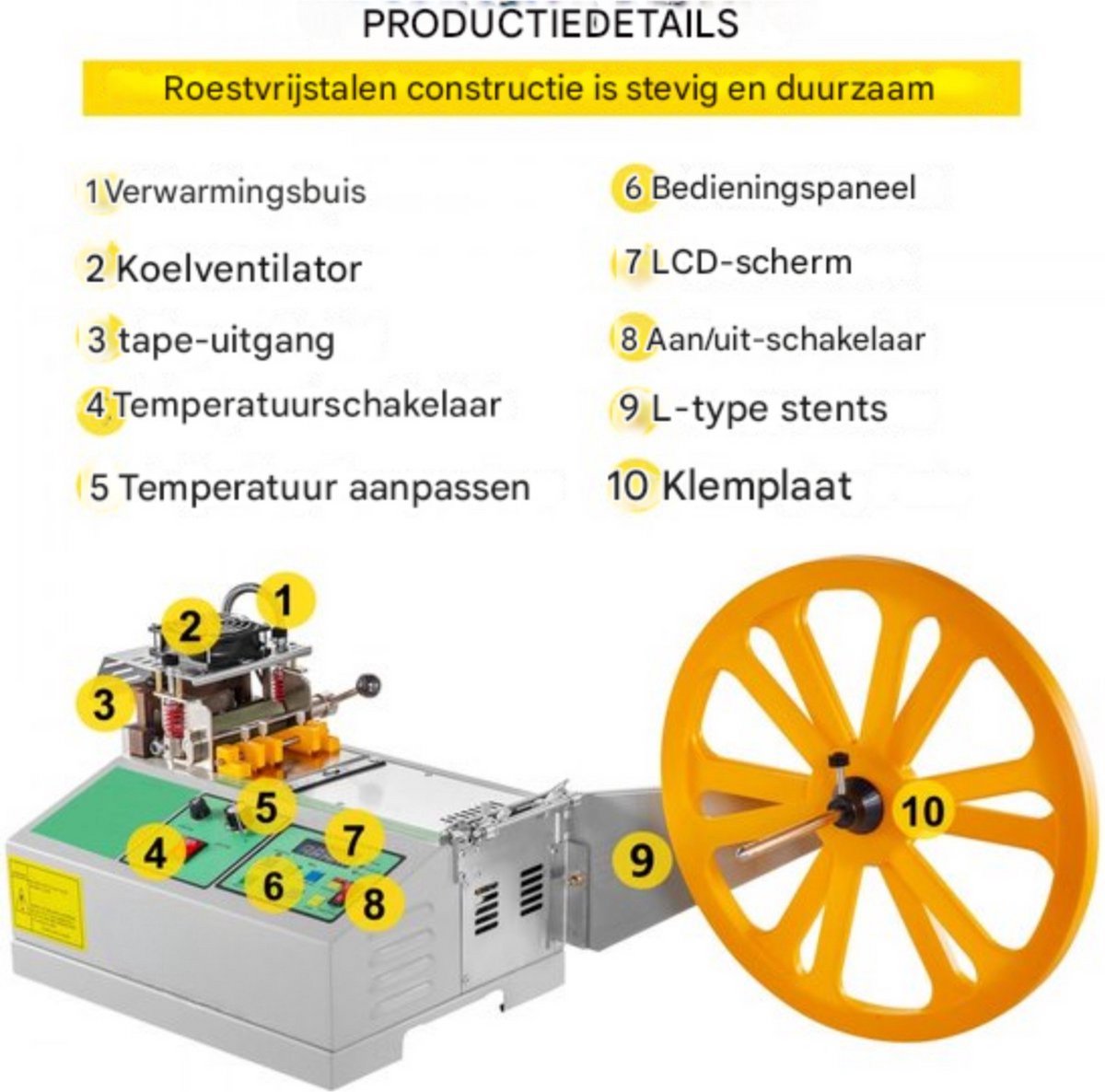 bandsnijmachine - Automatische snijmachine voor koude snijders 220V 300W - Breedte 95mm