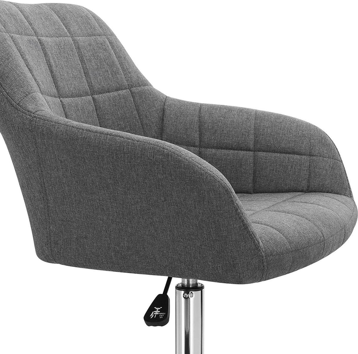 Bolt Edge Werkkruk - Donkergrijs - Stoffen bekleding - Ergonomisch - Met armleuning