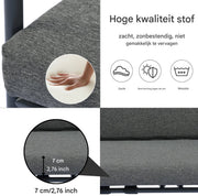 4-zits buiten Bankstel - Tuinmeubelset - Tuinbank - Voor Tuin of Terras - Met 2 Koffietafels & Verwijderbare Kussens - Gegalvaniseerd Staal - Grijs