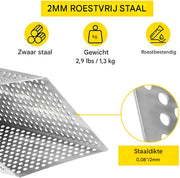 Zandschep voor metaaldetectors - RVS - Strandschep - Detector - Jachtschep - Koolstofvezel Handvat - Voor volwassenen - 15x25cm