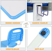 Happyment Kinderbureau - Kindermeubel - Speeltafel - kinderbureau - Tekentafel - Blauw