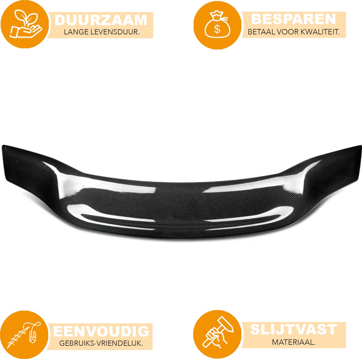 Kofferbak Spoiler Wing - Carbon Look - Auto Accessoires - Voor Mercedes W212 E350/E550 (2010-2016) - Stijlvol Design