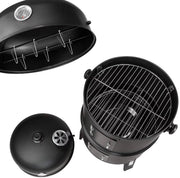 Houtskool grill - 3-in-1 - Ø45 cm - Houtskoolbarbecues - Briketten - Met deksel - Smoker