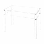 Modern 2-laags Bureau - Tafel - Schrijftafel - Make-up tafel - Helder Transparant -Design voor Woonkamer, Slaapkamer, Kantoor & Studie