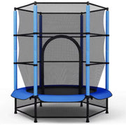 Trampoline met veiligheidsnet - 140 cm - Voor kinderen - Kindertrampoline - Blauw - Buitenspeelgoed - Mini trampoline