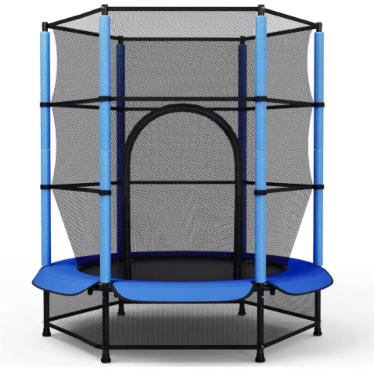 Trampoline met veiligheidsnet - 140 cm - Voor kinderen - Kindertrampoline - Blauw - Buitenspeelgoed - Mini trampoline