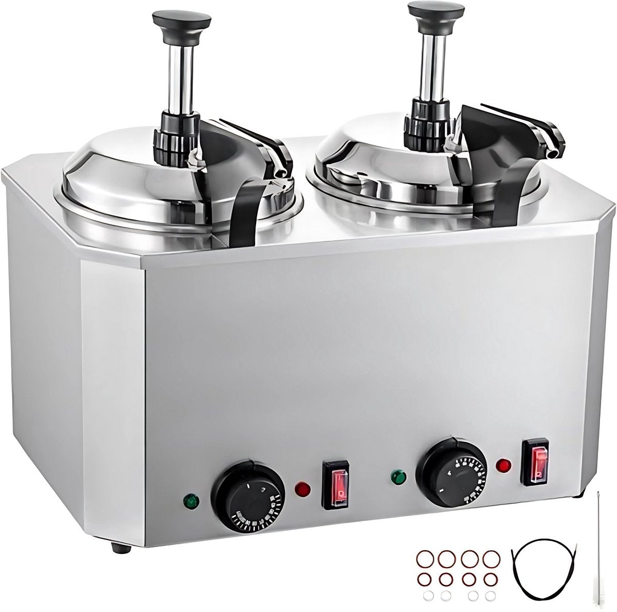 Fonduepan - Elektrisch - Dispenser Machine - 2.5L x2 - Kaasverwarmer - Kaasfondue - Met 2 Pompen