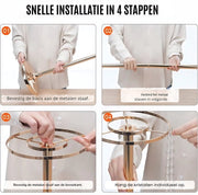 Bloemenstandaard - Tafellamp look - Set van 4 - 20x20x90cm - IJzeren Plantenstandaard - Bijzettafels - Plantenstandaard