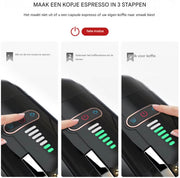 Happyment 5 in 1 Koffiemachine - Koffiezetapparaat - Koffie Automaat - Automatisch - Nespresso - Dolce Gusto - Koffiepoeder - Koffiepads - Zwart