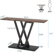 Consoletafel Giggs - Haltafel - 110cm - Wandtafel - Gang of woonkamer - Bruin