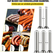 Worstenvuller deluxe - 5L - Worstmaker - Worstmachine - RVS