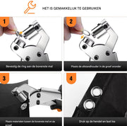 Grommet Tool Kit Tavien - 3/8 Inch Oogje Perstang - 10mm Handheld met 500 Stuks Zilveren Grommets voor Dekzeil en Kleding
