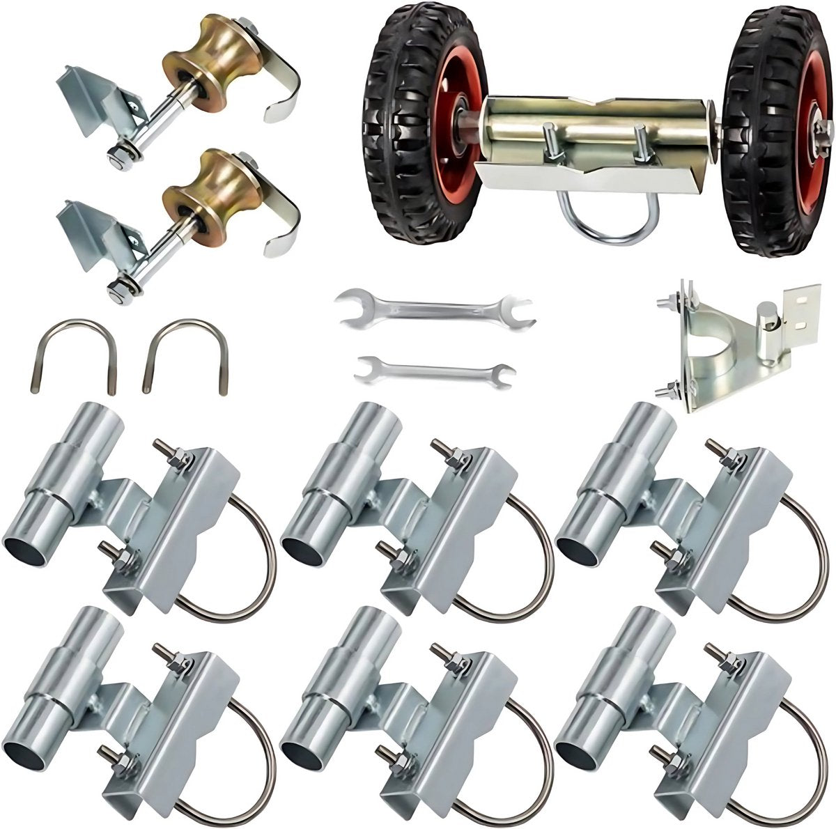 Rolpoort Set - Tuinpoort - Schuifdeur Mechanisme - 18x31x30cm - 14kg - Staal