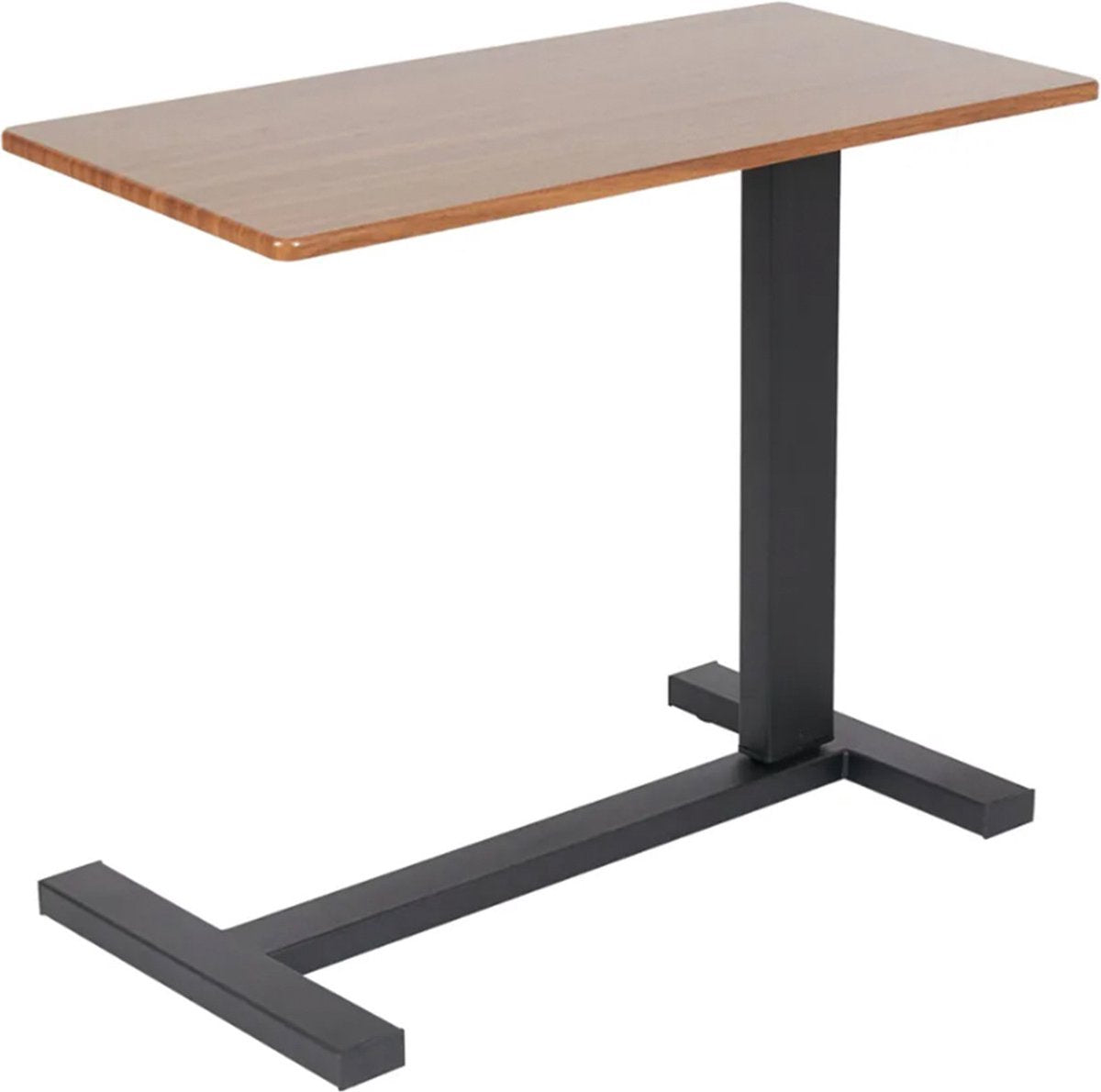 Laptoptafel Deluxe - Verstelbare Bijzettafel op Wieltjes - Hoogte 66-90cm - Voor Ontbijt en Bed - Vierkant/Rechthoekig