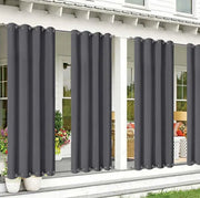 Privacygordijnen - Buitengordijn - Schaduwdoek - Voor Tuin, Veranda of Balkon - UV-bestendig & Zonwerend - Waterdicht Outdoor Design met Doorvoertules - Kleur: Light Gray-W108xL55in-275x140cm