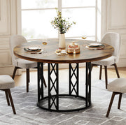 Ronde Eettafel Zurich - Voor 4 personen - 120cm - Voor Keuken of eetkamer - Bruin