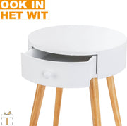Happyment Ladekastje modern - Nachtkastje - Slaapkamer - Bureau - Kantoor - Ladekast Hout - Grijs - 38x38x48cm