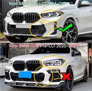 Auto Radiator Nier Kap Grille Enkel Lijn - Voor Bumper Grille Glanzend Zwart - Voor BMW X6 G06 M60i LCI 2024 - Auto Accessoires