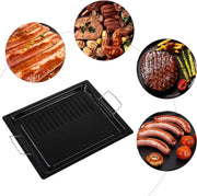 Draagbare opvouwbare houtskoolgrill - Kampeergrill - Barbecue - Voor picknick, festival, camping en feest - Roestvrijstalen rechtopstaande grill met anti-aanbakpan