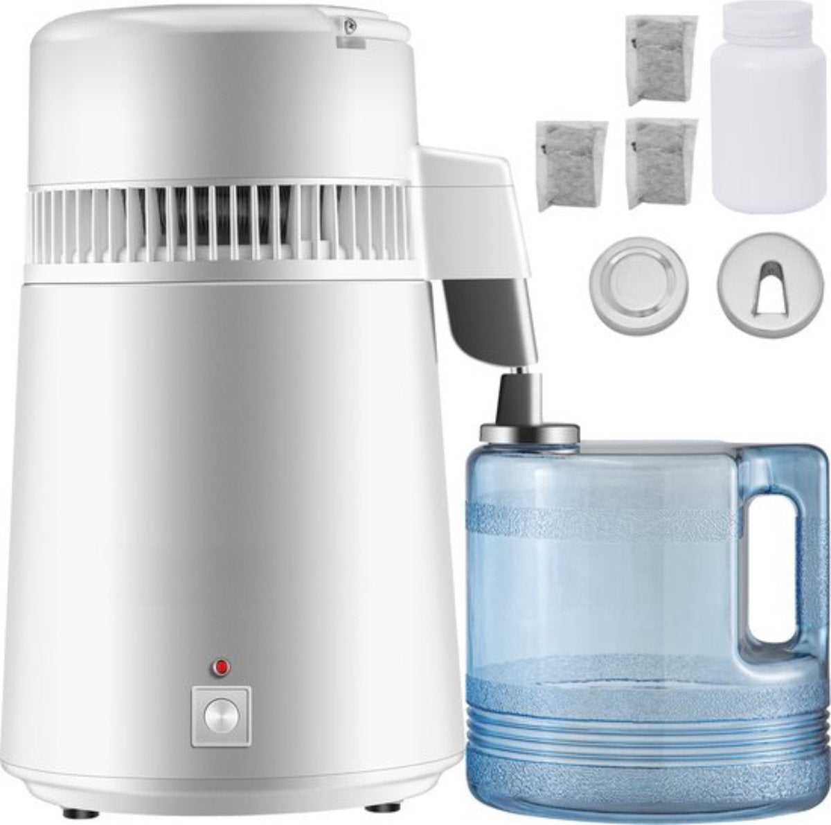 Happyment Destilleerapparaat 4L- Distiller - Destilleer Ketel - Destilleren - Waterontharder - Water - Vergister