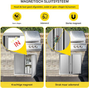 Buiten keuken deuren - RVS - 55x55 cm - Eenvoudig Te Installeren
