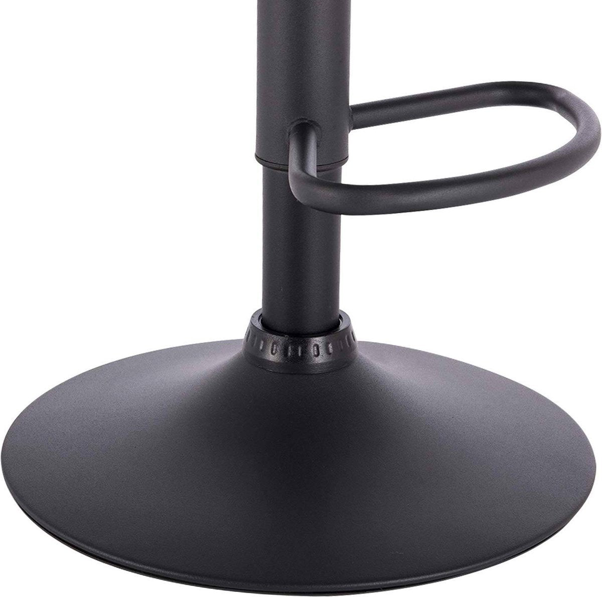 Designer Barkruk Herli - Met rugleuning - Stevig - Ergonomische barstoel - Velvet - Zithoogte 60 - 82cm - Donkergroen - Set van 1 - Keuken en bar - In hoogte verstelbaar