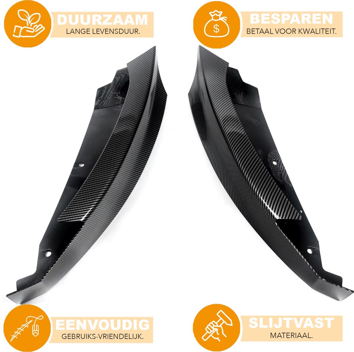 Zijspoiler Zorric - Zijspoiler Splitter Carbon - Voor BMW 1 Serie E82 M Sport (2007-2013) - Carbon Look - Auto accessoires