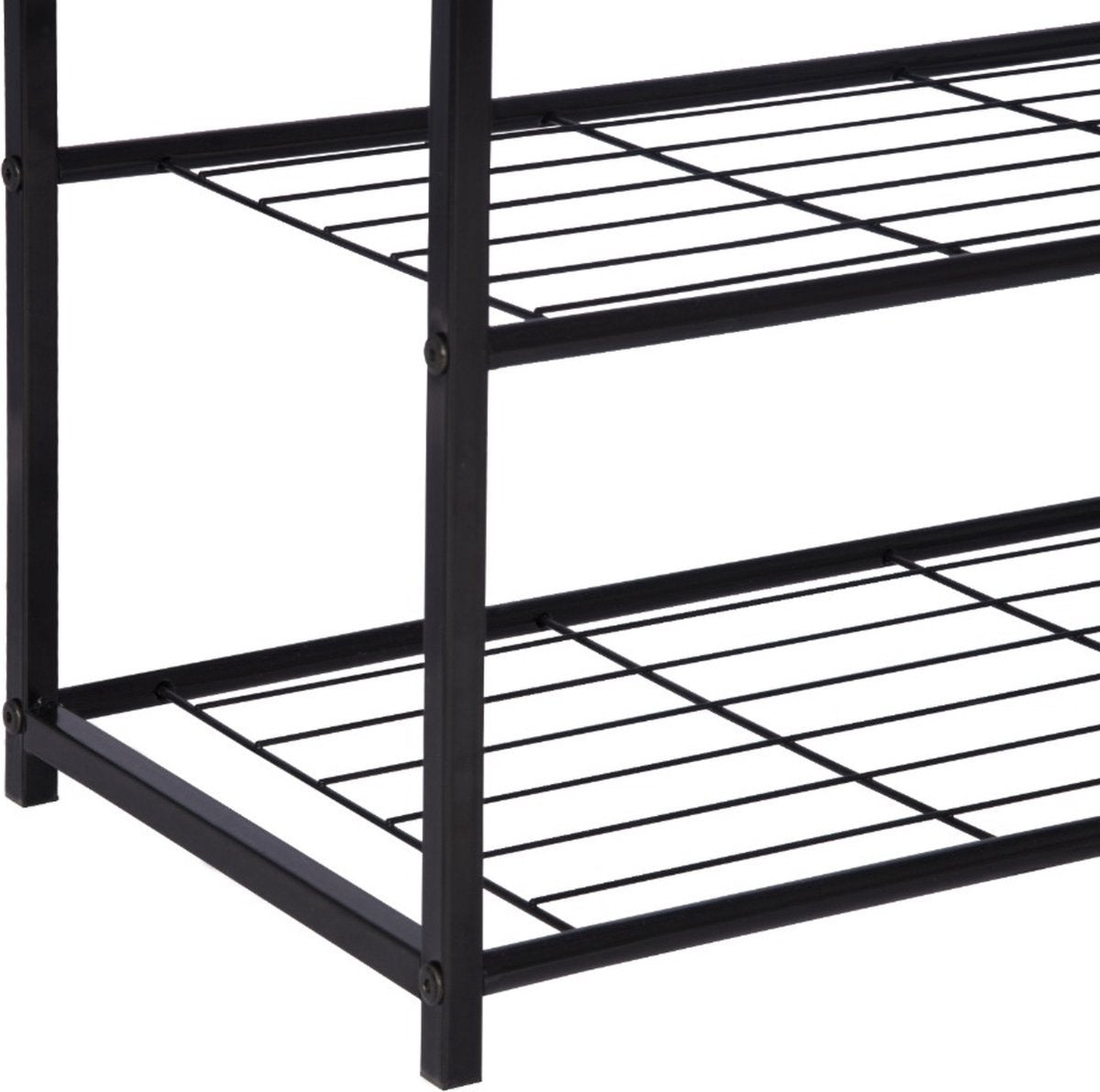 Bolt Edge Schoenenrek - Zwart - Vintage Design - 6-9 Paar - Voor Hal of Slaapkamer