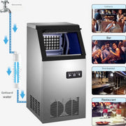 Ijsblokjesmachine Deluxe - Kubus Ijsmachine 68KG/24 uur - Commerciële Ijsklontjes
