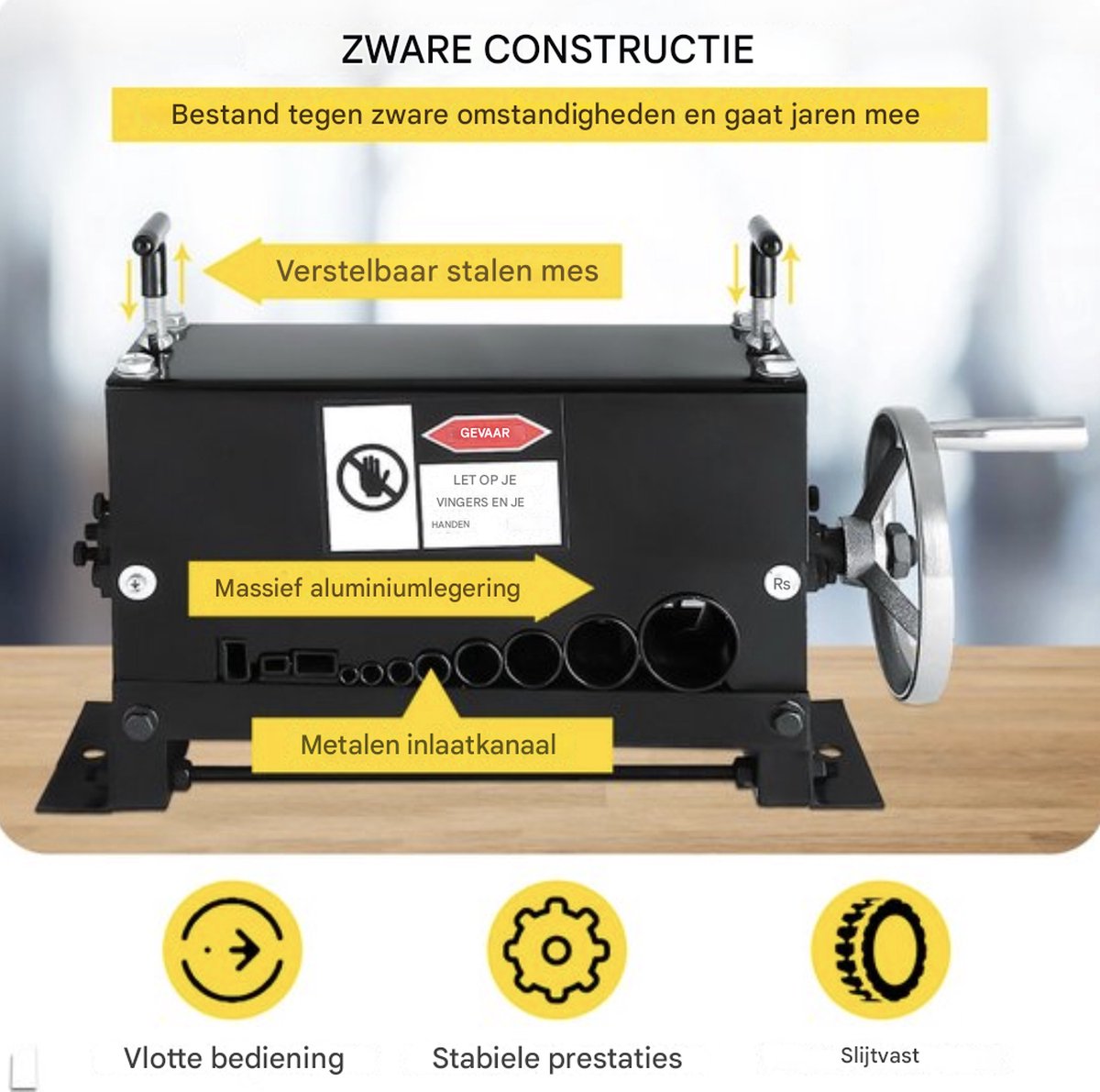 Happyment Kabelstripmachine - Elektrisch - 1.5-38mm - Draadstripper - Kabelpeller