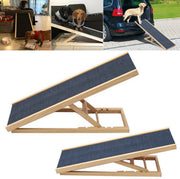 Massief Houten Hondenladder Tavien - 4-in-1 Verstelbaar - Antislip Tapijt - Veiligheidsladder voor Huisdieren
