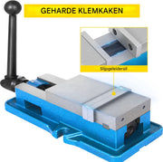 Bankschroef PRO - Bekbreedte 80 mm - Staal - Hoge Precisie - Blauw