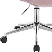 Bolt Edge Bureaustoel Deluxe - Roze Velvet - Ergonomisch Design - Verstelbare Hoogte - Voor Volwassenen - Op Wielen