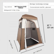 Douchetent - 1 Persoons Privacytent - Omkleedtent - Camping - 66"x66" - Voor Toiletgebruik of Omkleden