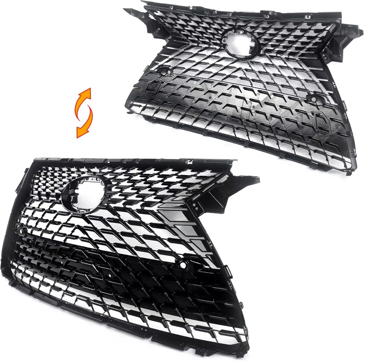 Voorbumper grille Gitro - Voor Lexus RX350/RX450H/RX350L (2016-2019) - Basissport Stijl - Chroom & Zwart