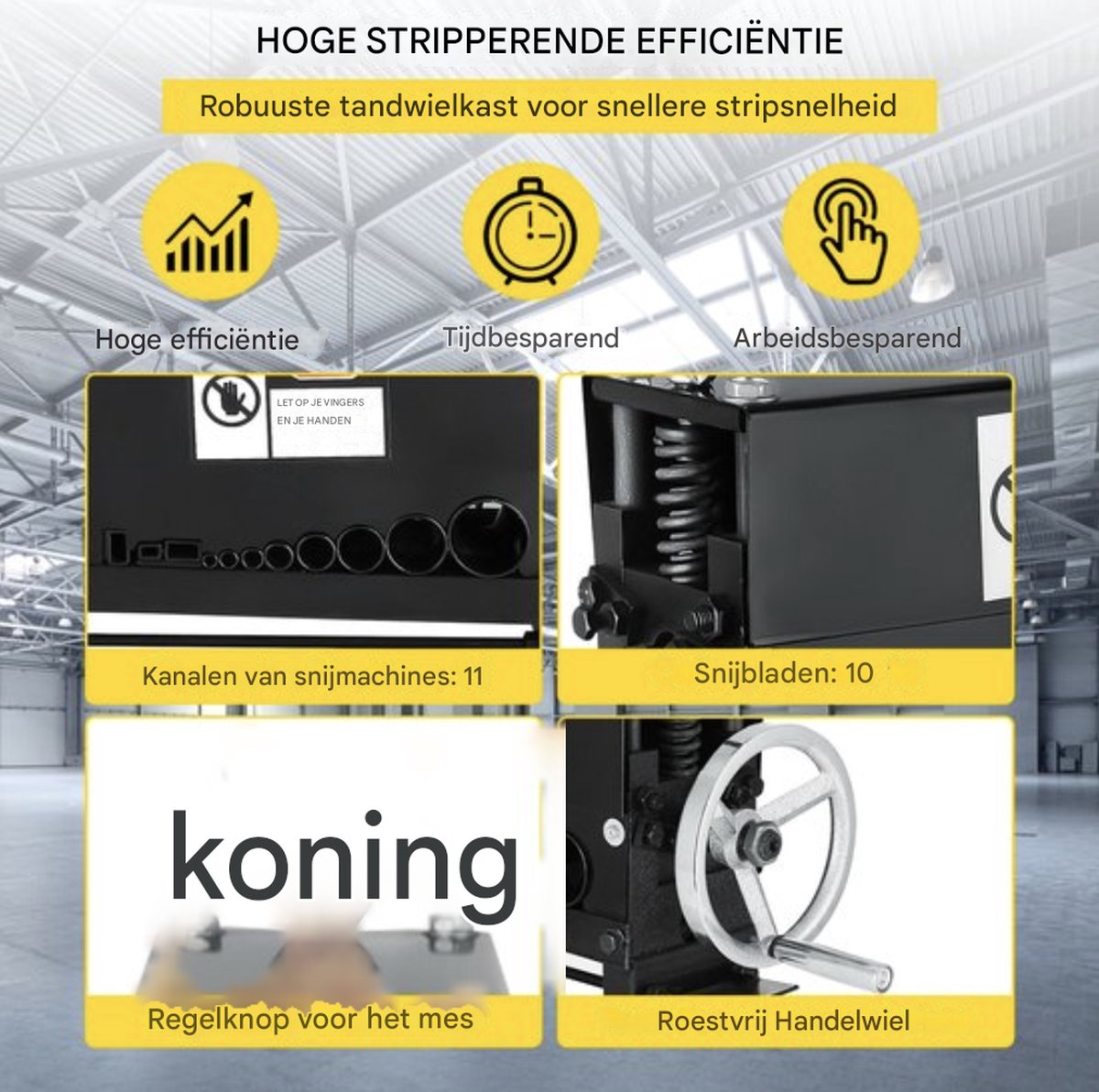 Happyment Kabelstripmachine - Elektrisch - 1.5-38mm - Draadstripper - Kabelpeller