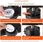 Button maker 3 in 1 - Aluminium button machine - Badge maker - Sleutelhanger - Knopenmachine - Pin - Handmatige buttonmaker pers 25, 32 en 58mm