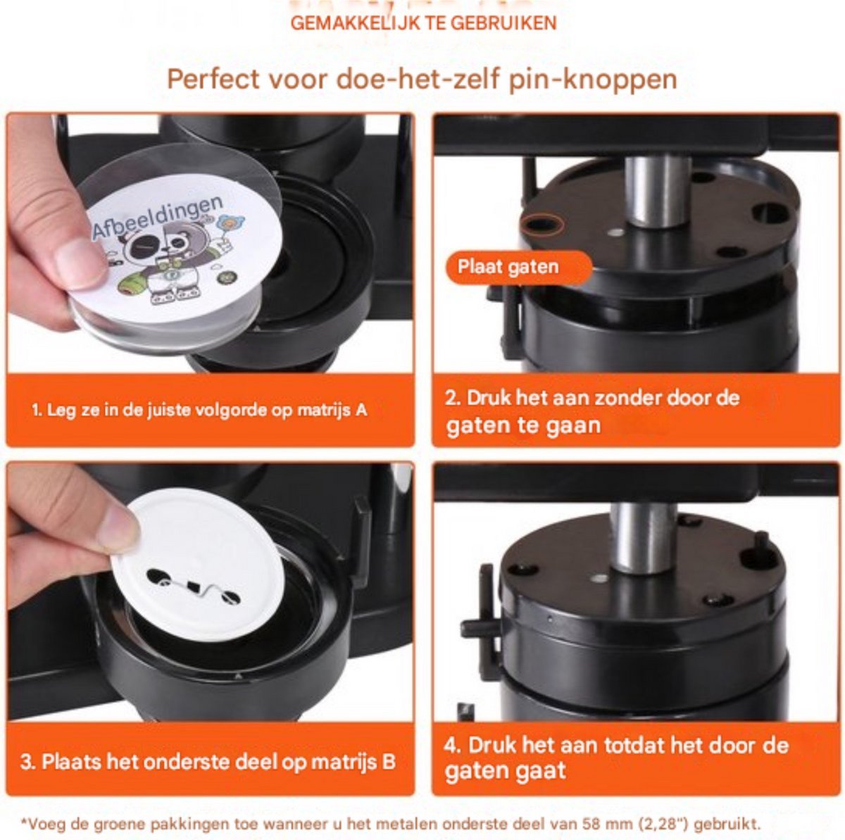 Button maker 3 in 1 - Aluminium button machine - Badge maker - Sleutelhanger - Knopenmachine - Pin - Handmatige buttonmaker pers 25, 32 en 58mm