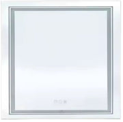 Badkamerspiegel Luvio - Met RGB verlichting - 80x80cm - Vierkant - Voor Badkamer, Make-up & Wandmontage - Dimbaar licht