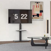TV vloerstandaard verrijdbaar - Universeel - Voor 32"-65" inch - Standaard - In hoogte Verstelbaar - Zwart