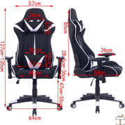 Bolt Edge Luxe Gamestoel - Zwart met wit - Verstelbare Gaming Chair - Ergonomisch