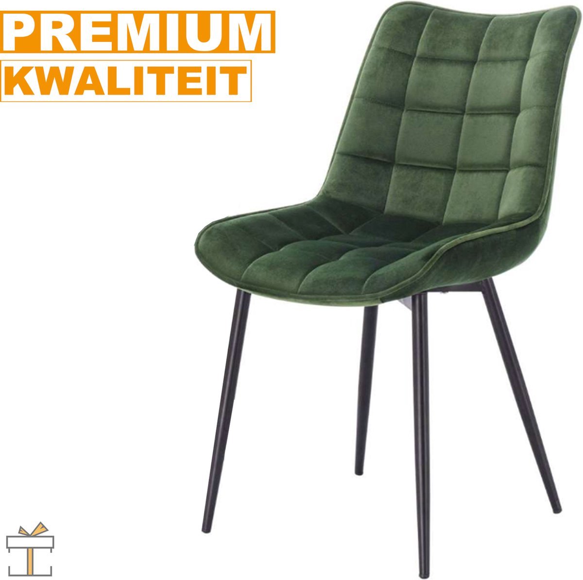 Eetkamerstoel Velvet - Groen - Kuipstoel - Keukenstoel - Set van 2, 4 of 6