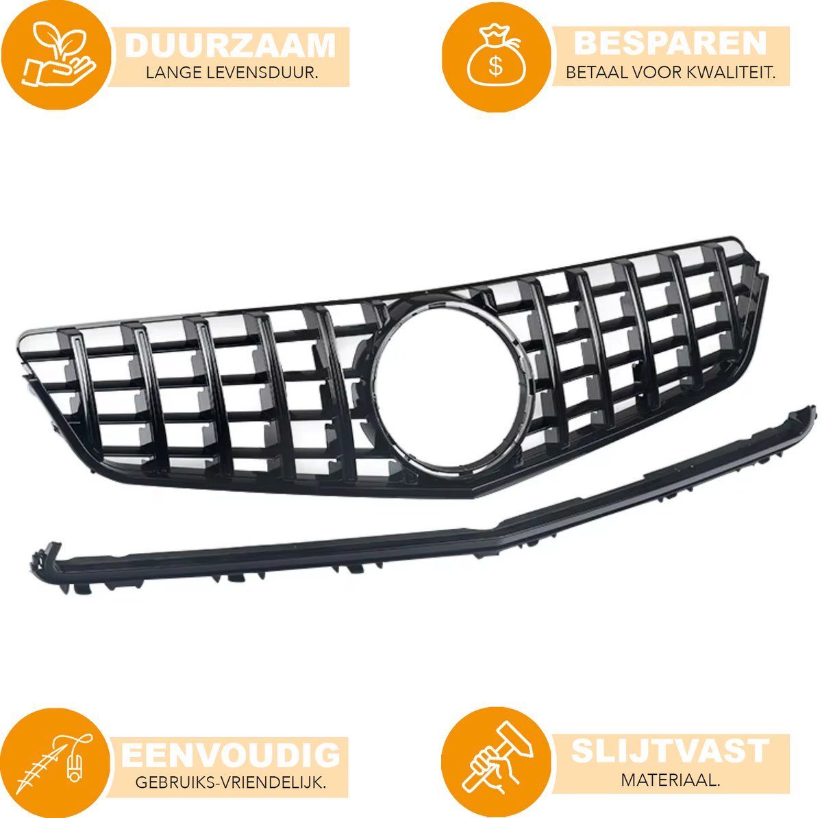 Voorbumper - Voor Mercedes W207 C207 E-Klasse Coupe 2009-2013 - Auto accessoires - Voorgrille - Bumpercover voorzijde - GT-R Grille