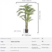Kunstplant fruitpalm in pot - Kunstplanten voor binnen en buiten - Palmboom - Tuin decoratie voor buiten - Kunstbloemen - Geurloos