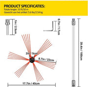 Happyment Schoorsteenveegset Deluxe - Schoorsteenreiniger - Schoorsteen Borstel - Veegkit - 10 M