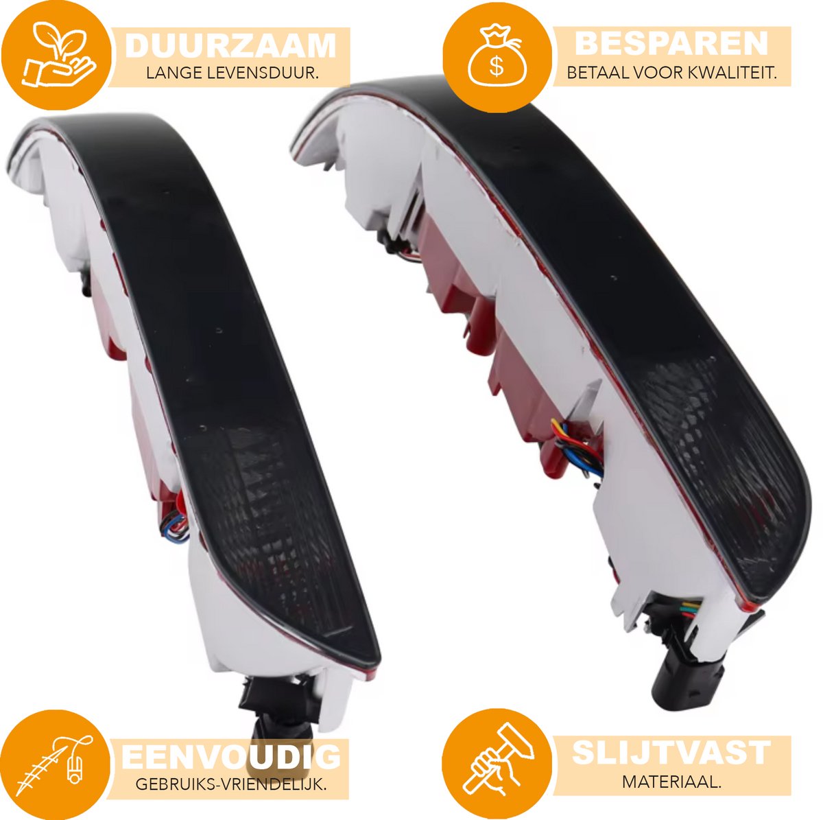 Remstoplamp - Achterbumper Onderzijde - Voor Audi Q5 (2009-2017) - Gerookte Lens - Set van 2 - Auto Accessoires